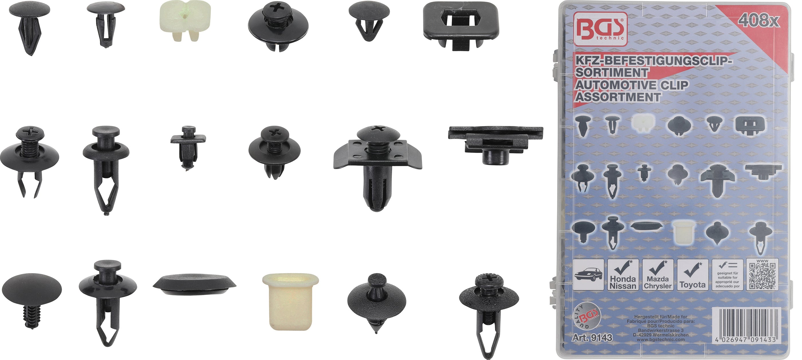 Assorteret monteringsclips til Nissan | 408 dele