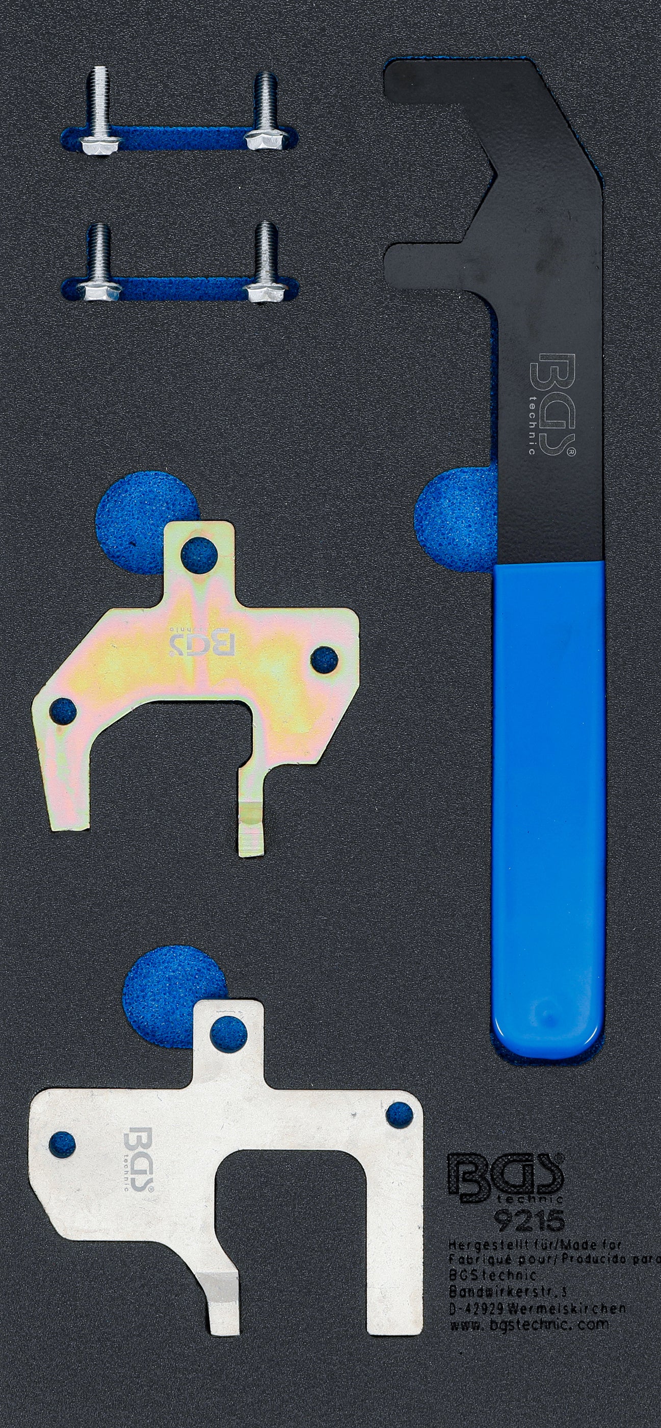 Værkstedsvognsindsats 1/3: Motorjusteringsværktøjssæt | til Mercedes-Benz M112 + M113