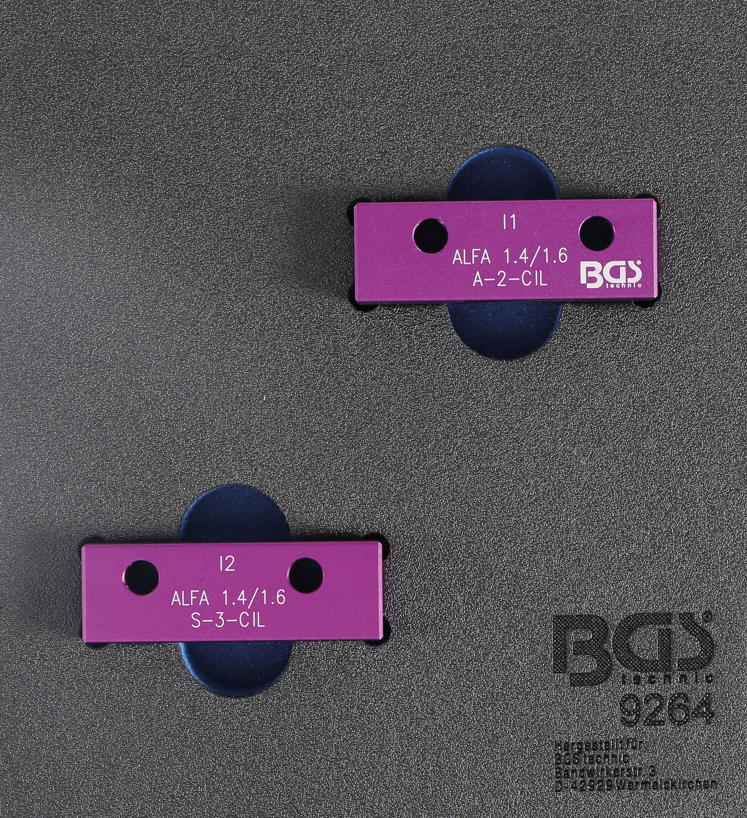 Værkstedsvognsindsats 1/6: Knastaksellåseværktøjssæt | til Alfa Romeo 1.6L 16V