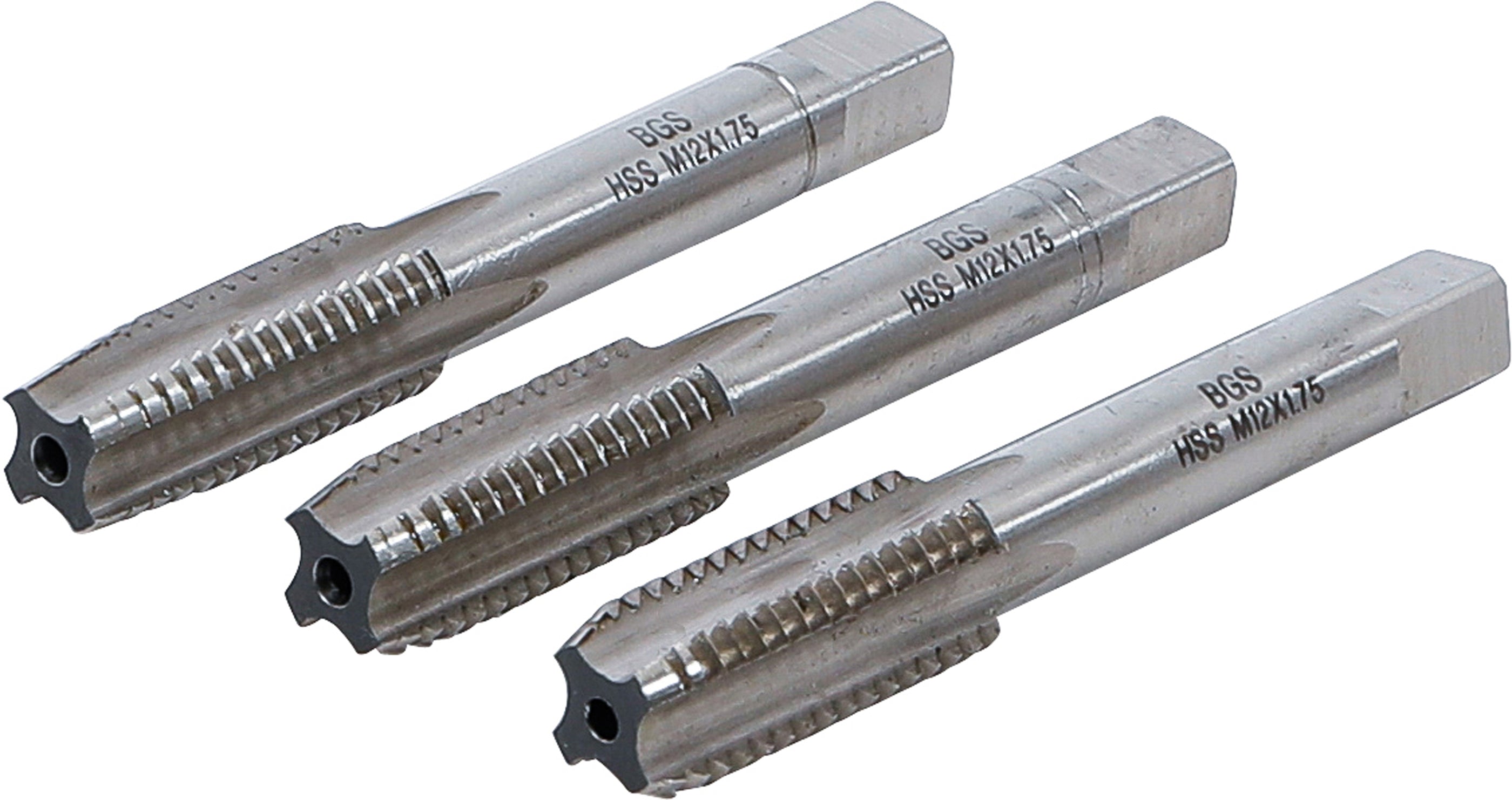 Gängtapp-sats | för-, mellan- och färdigskärare | HSS-G | M12 x 1,75 | 3 delar