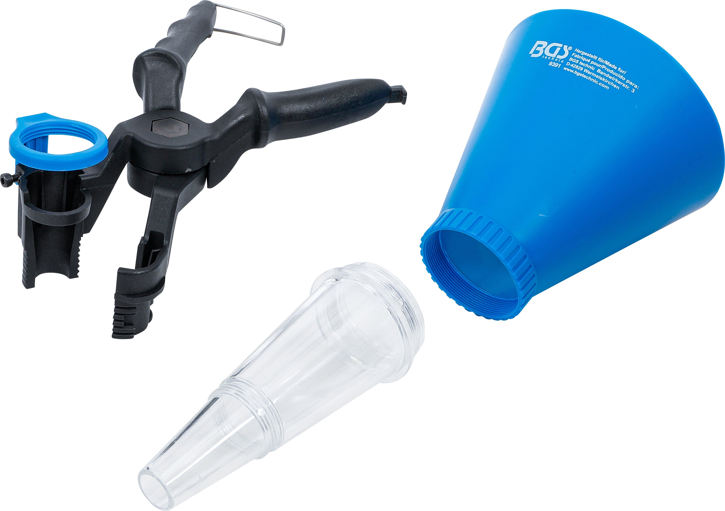 Universal oliepåfyldningstragt