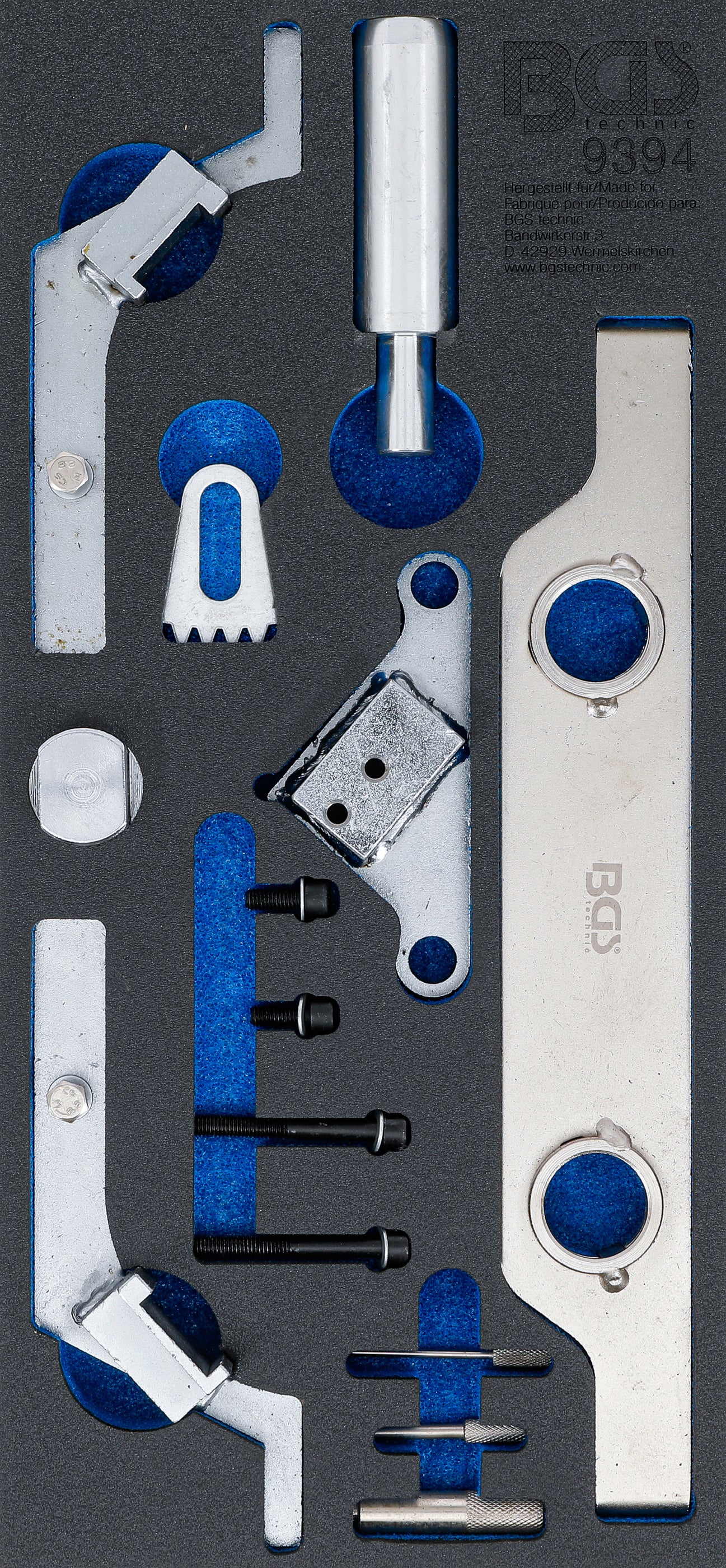 Værkstedsvognsindsats 1/3: Motorjusteringsværktøjssæt | til Opel, Saab, Chevrolet 2,0l / 2,4l