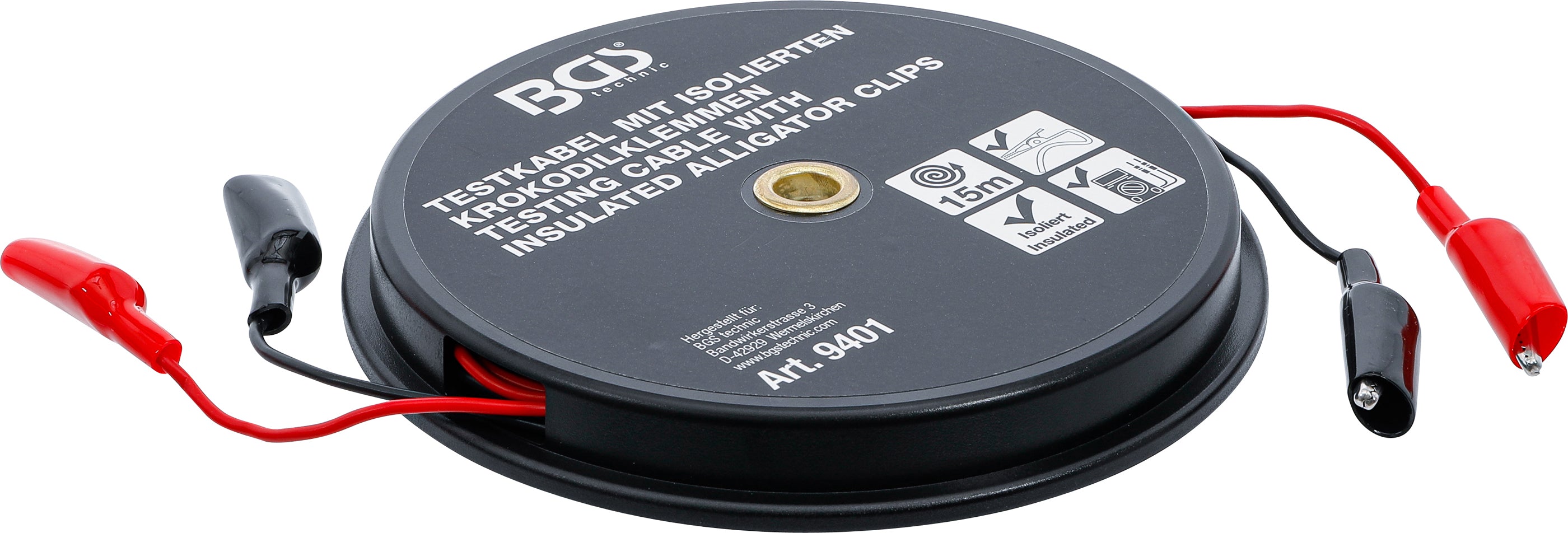 Krokodilleklemme kabelboks | 15 m