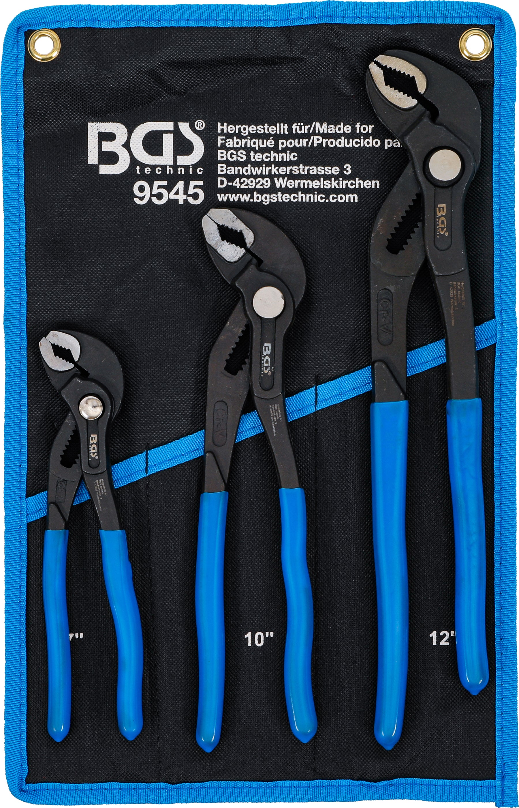 Vandpumpetangsæt | Låsbar | 175 / 240 / 300 mm | 3 dele