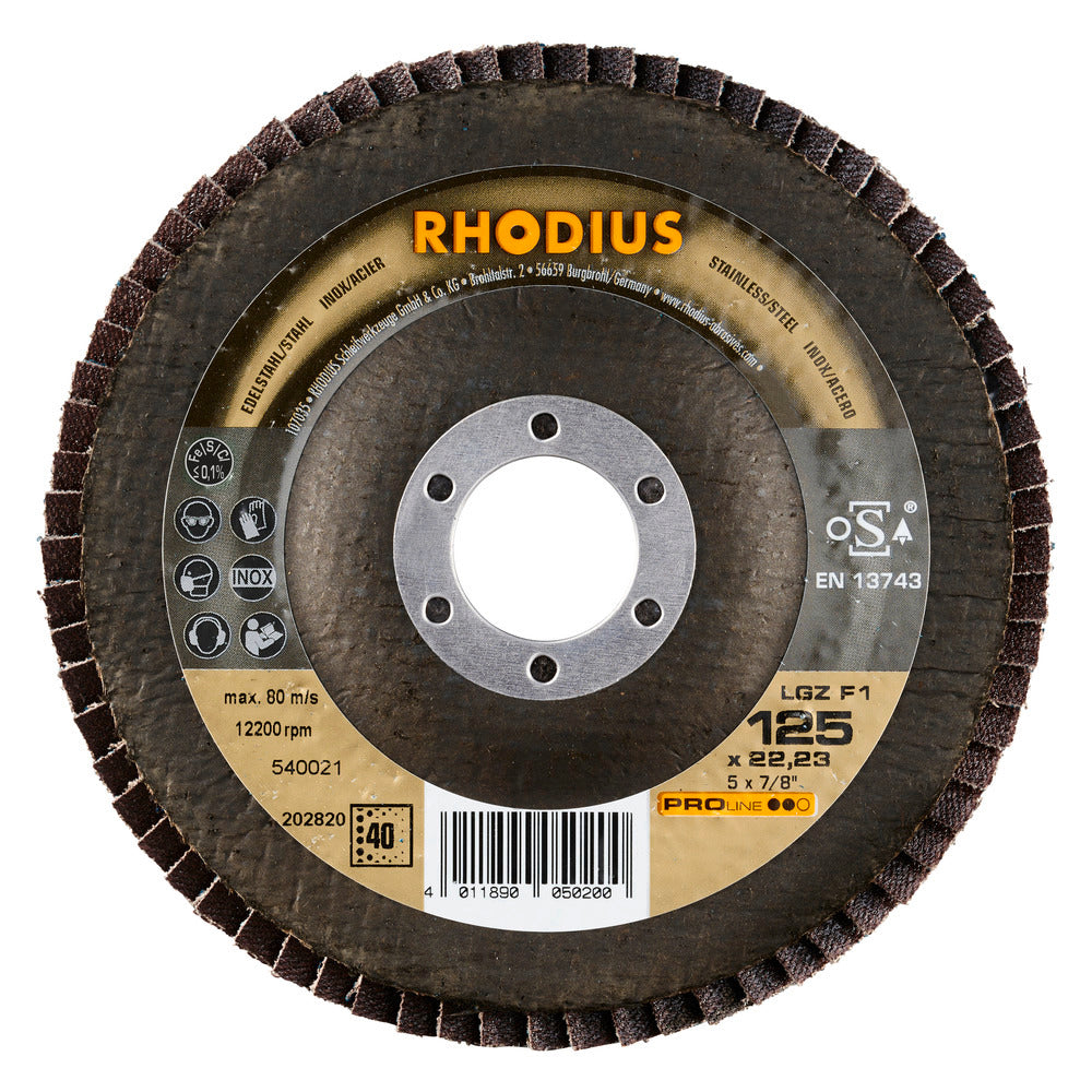 RHODIUS LGZF1 125x22,23 K120 (10 stk.) 