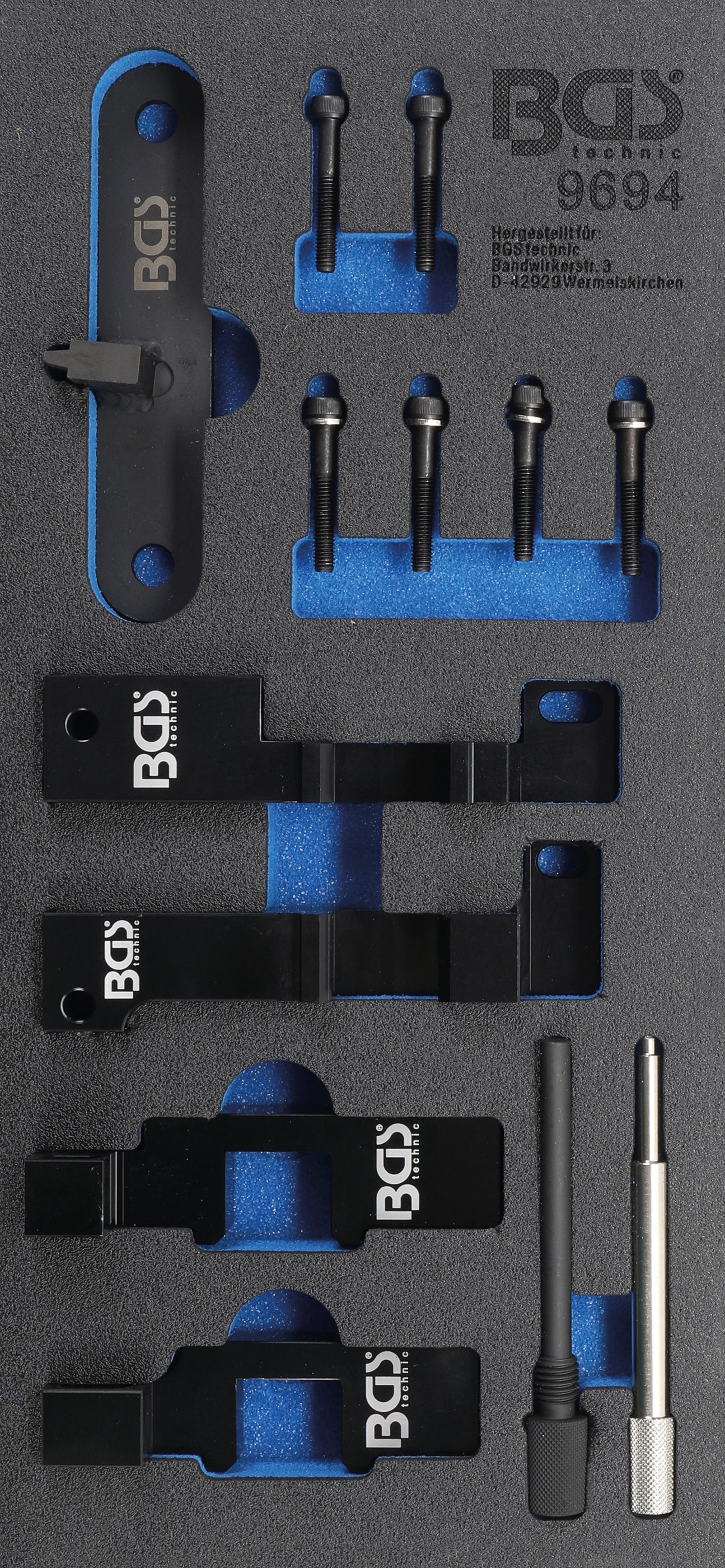 Verkstadsvagninlägg 1/3: Motor-Inställningsverktyg-sats | för Land Rover 3.6 TD V8