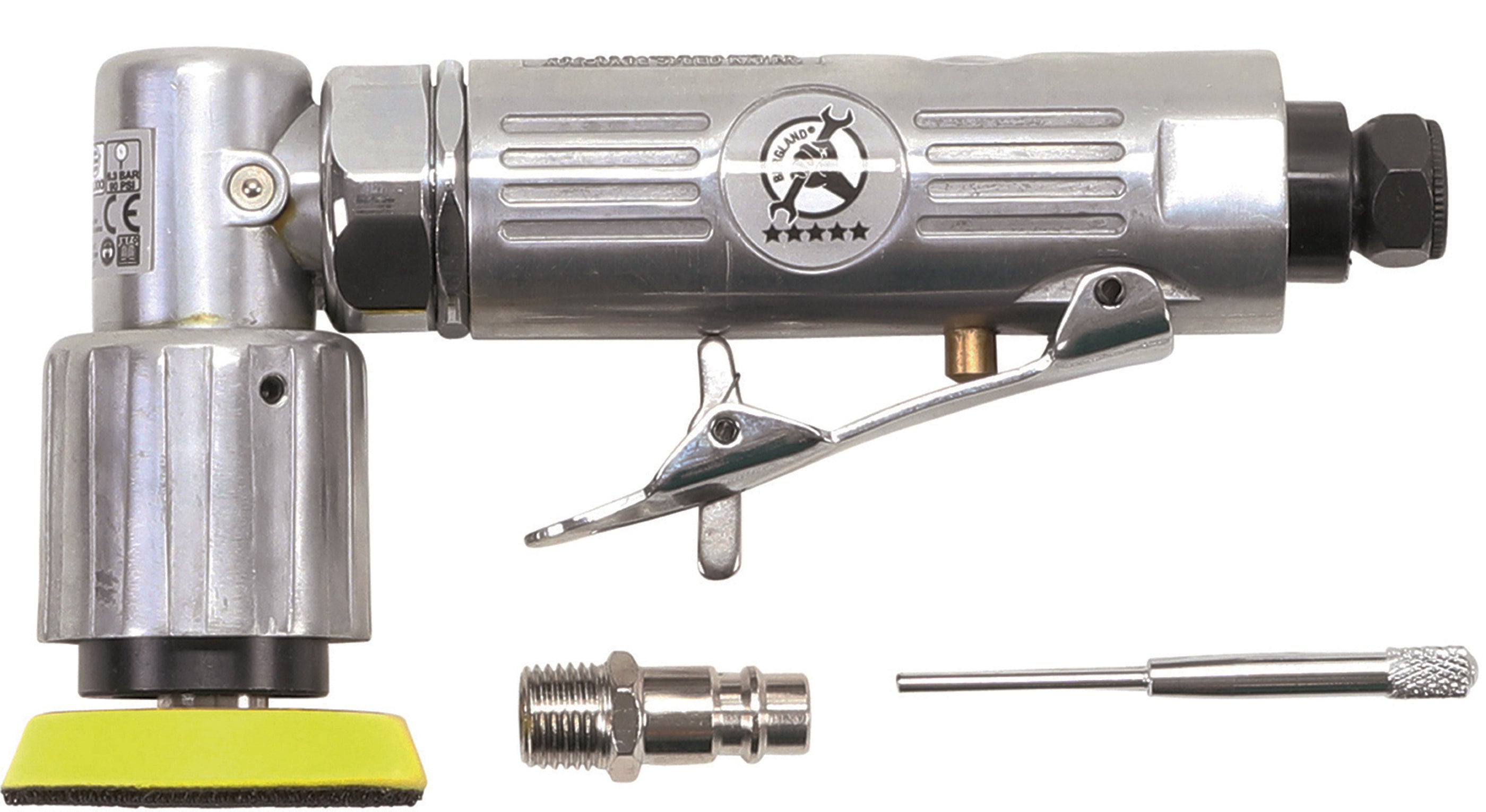 Trykluft-excentrisk, vinkelsliber/polermaskine