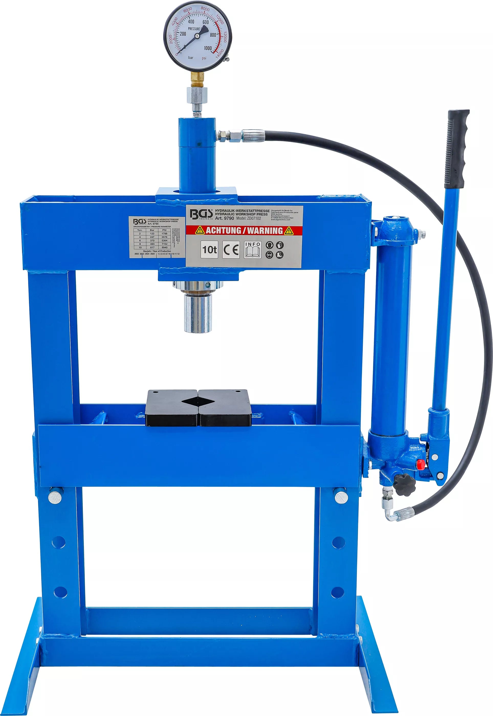 Hydraulisk værkstedspresse | 10 t