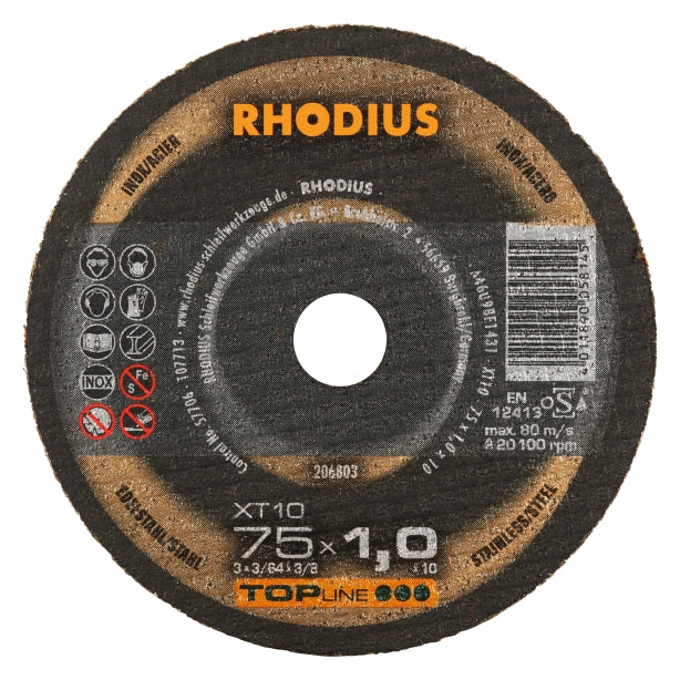 RHODIUS XT10 Mini 75x1,0x10,0 (50 stk pakke)