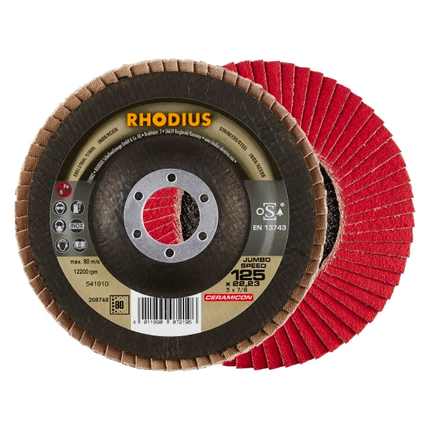 RHODIUS CERAMICON Jumbo Speed ​​​​K80 125mm 10 stk./pakke