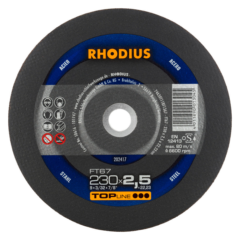 RHODIUS FT67 Skæreskive 230x2,5x22,23 (25 stk.) 