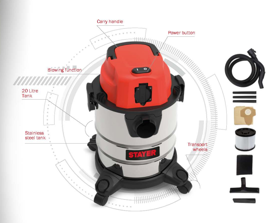 Stayer våd-/tørstøvsuger BVAC 1420