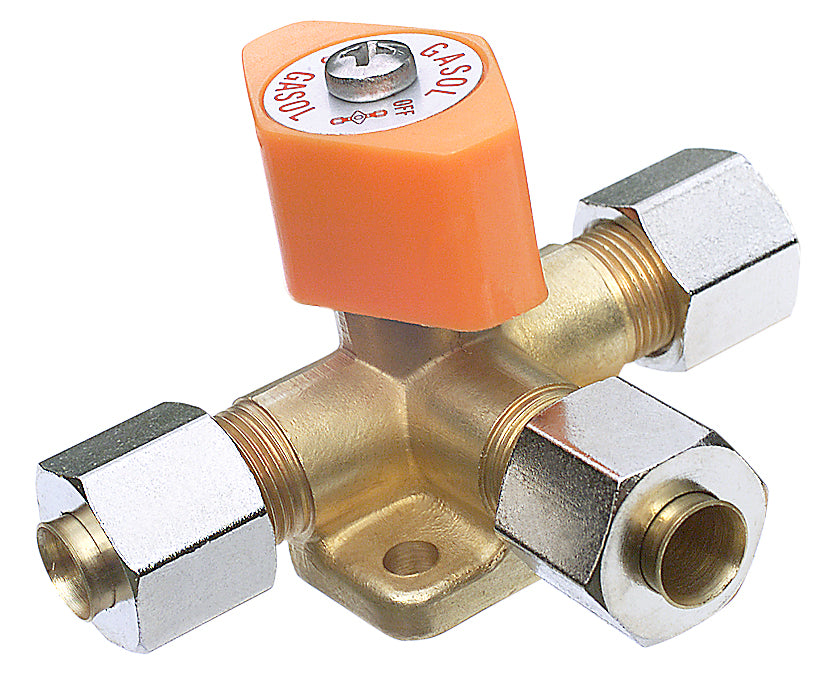 Afspærringsventil T til 8 mm rør