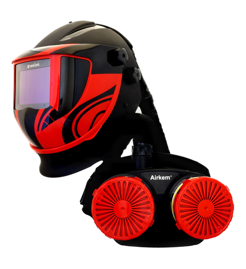 Weltek svejse-/slibevisir batteridrevet partikel-/kemisk filter