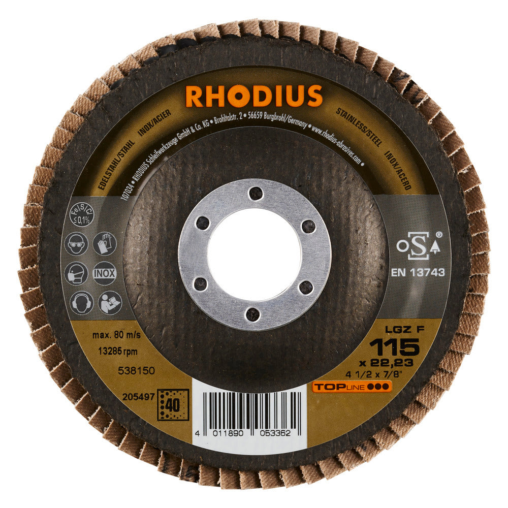 RHODIUS LGZF 115x22,23 K40 (10 stk.) 