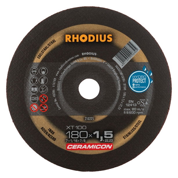 RHODIUS XT 100 CERAMICON 180x1,5x22,23 (25 stk.) 