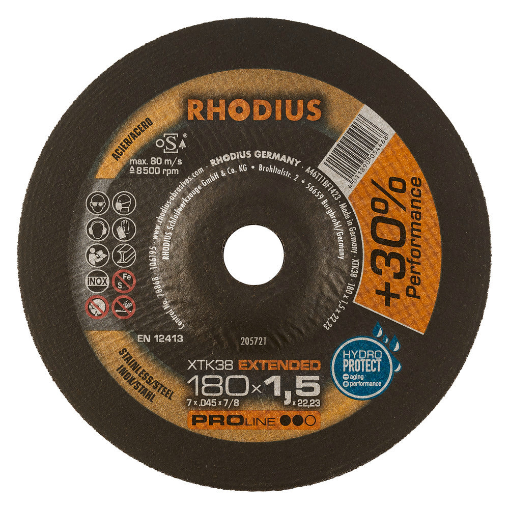 RHODIUS XTK38 Skæreskive 180x1,5 (25 stk./pakke) 