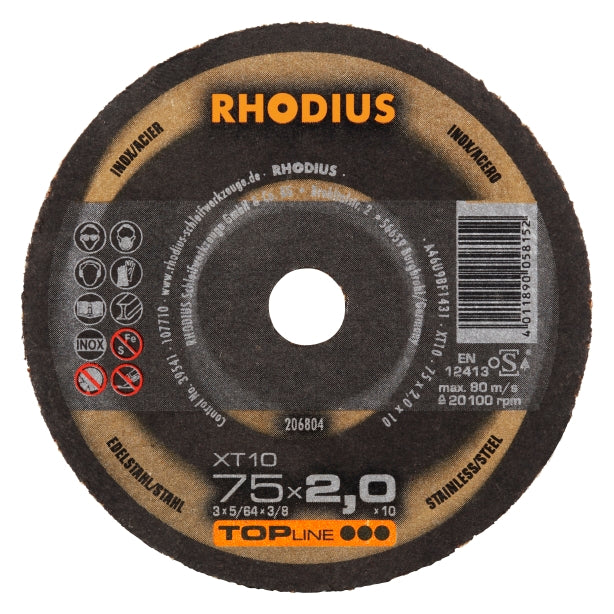 RHODIUS XT10 Mini 75x2.0x10.0 (25 stk pakke)