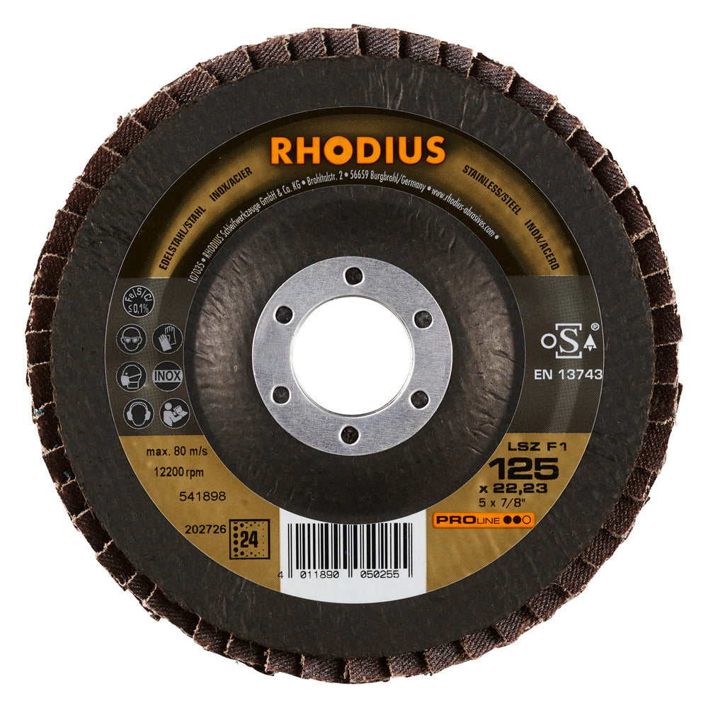 RHODIUS LSZF1 Lamellslipskiva TOP 125x22,23 K24 (10 förp)