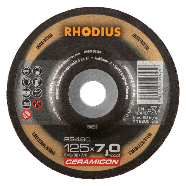RHODIUS CERAMICON 125x7,0 25/pk 
