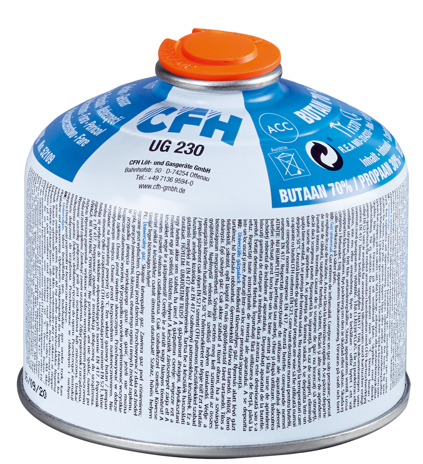 CFH Universalgasbehållare 230g