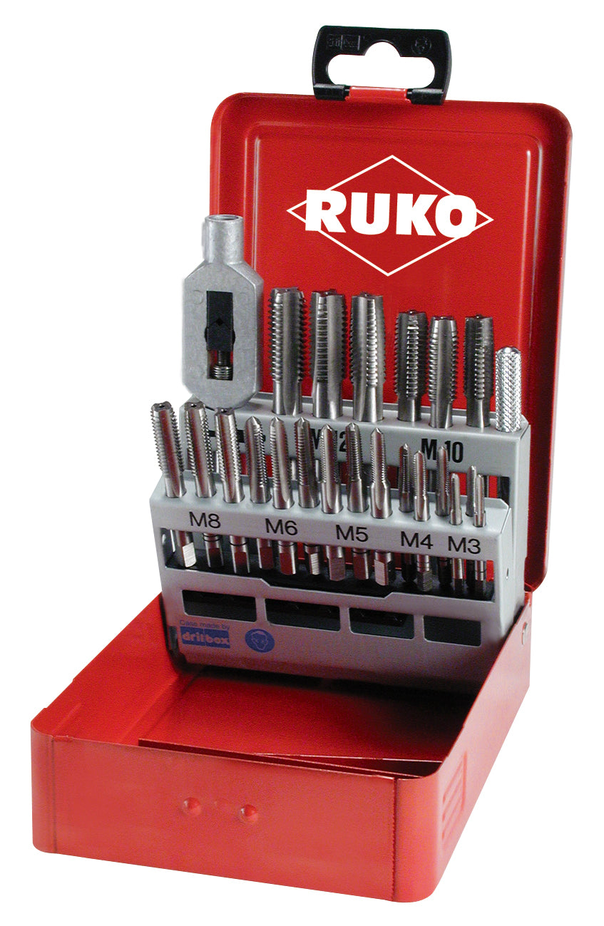 RUKO Håndtapsæt M3-M12 22 dele