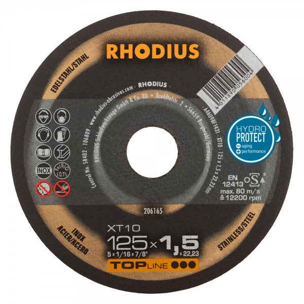 RHODIUS XT10 Skæreskive 125x1,5x22,23 (50 stk. pakke) 