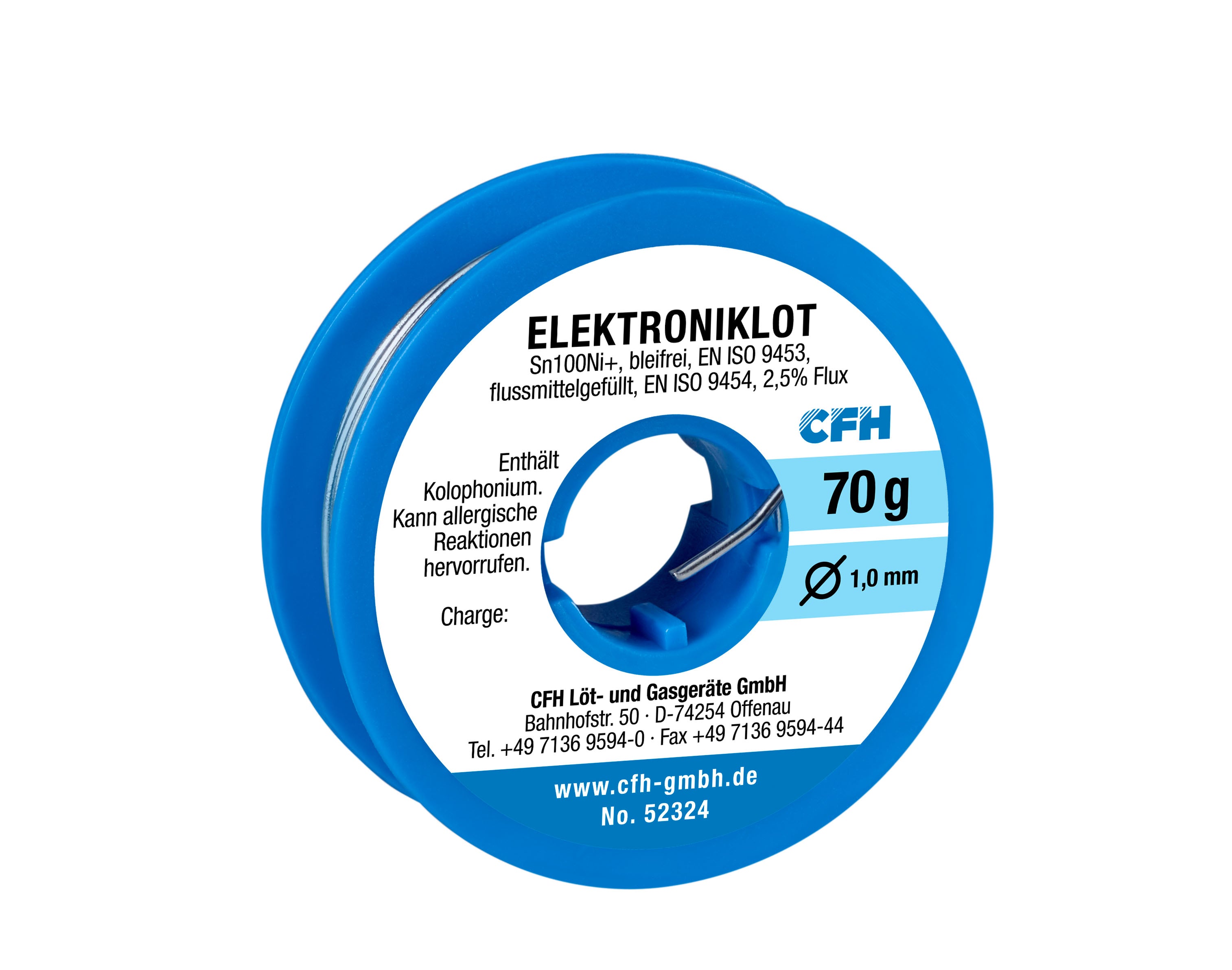 CFH Elektronisk loddetin EL 322 blyfri 200g