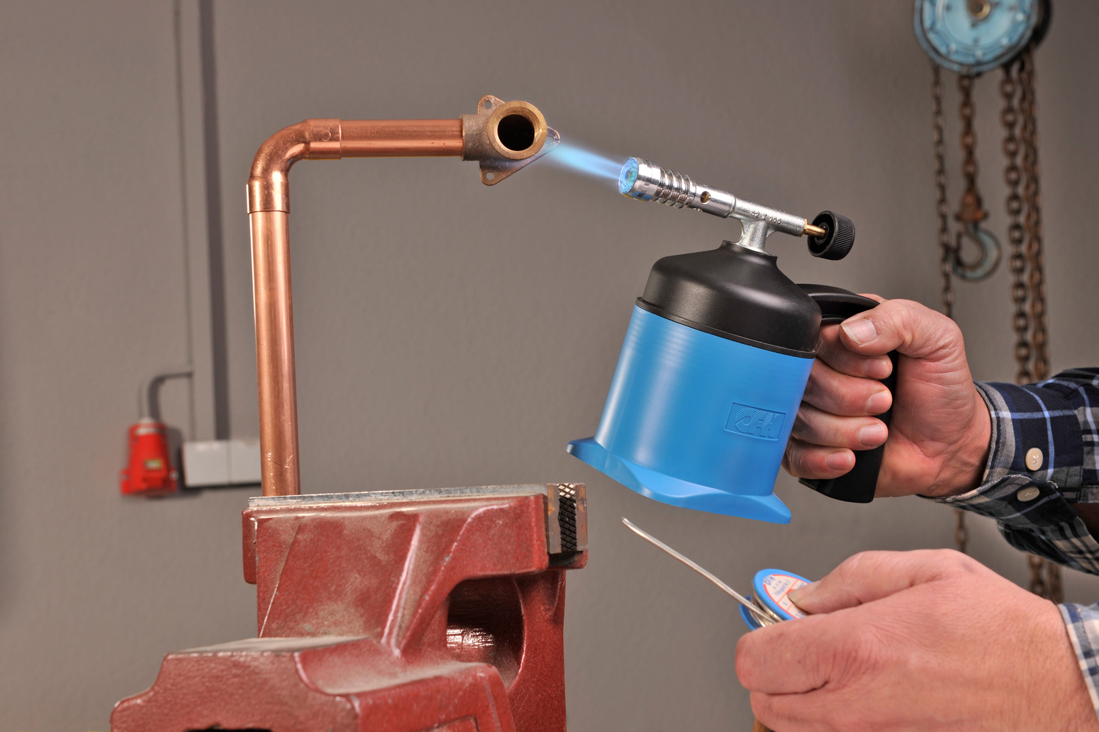 CFH gasbrænder inkl. 5 butangasflasker 190 g