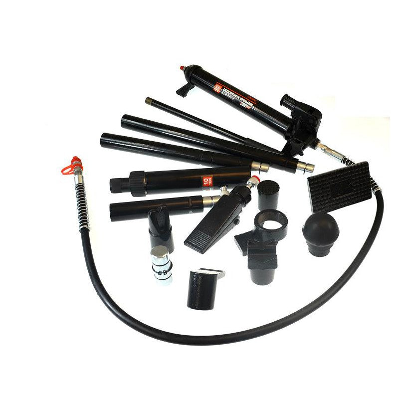 Hydraulisk presse/karrosserireparationssæt 10 tons